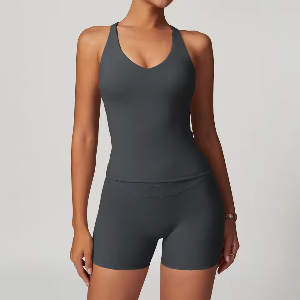 Women's Sports Vest + Shorts 2PCS Set