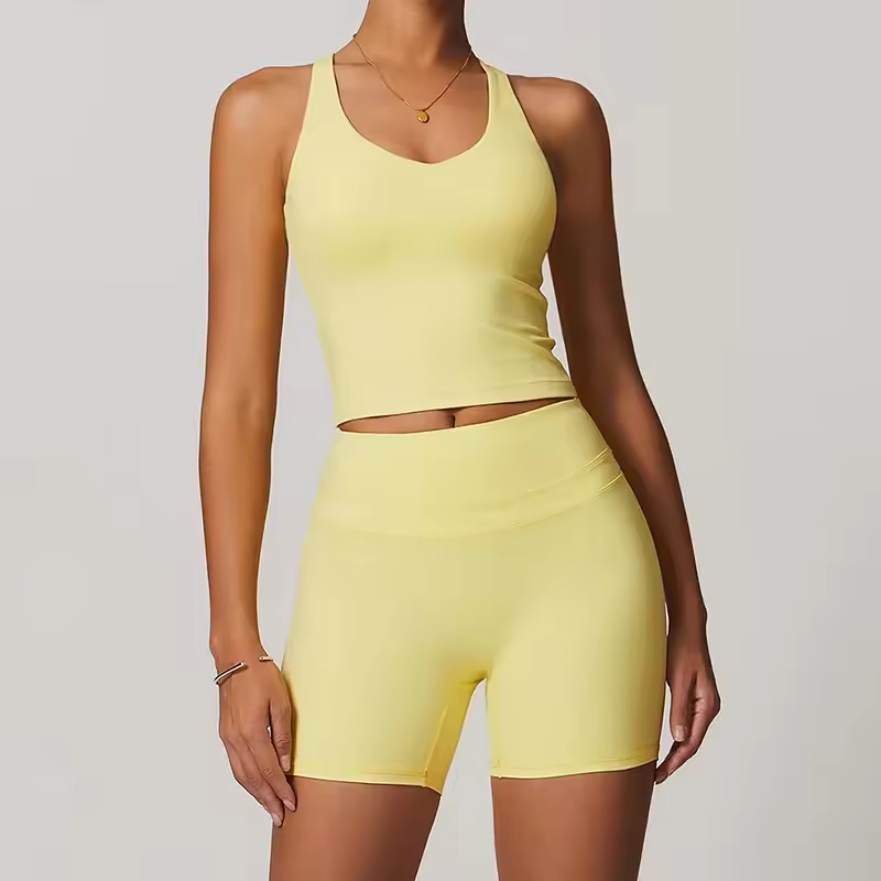 Women's Sports Vest + Shorts 2PCS Set