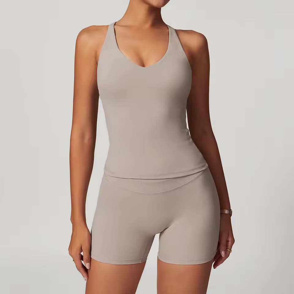 Women's Sports Vest + Shorts 2PCS Set