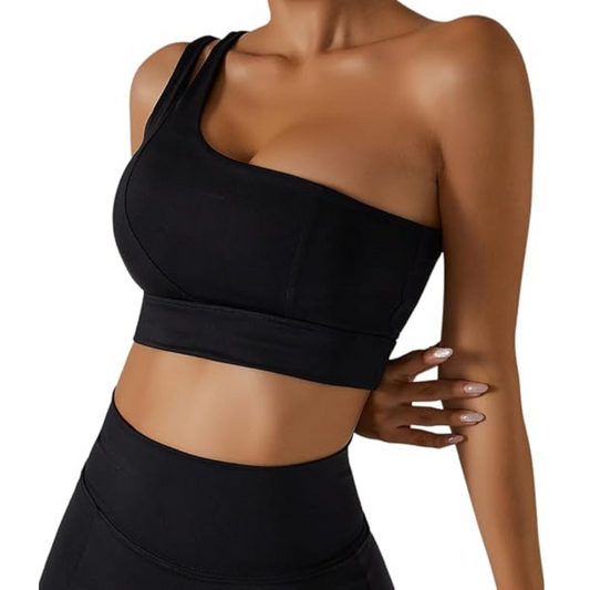 Women's Sexy One Shoulder Sports Bra