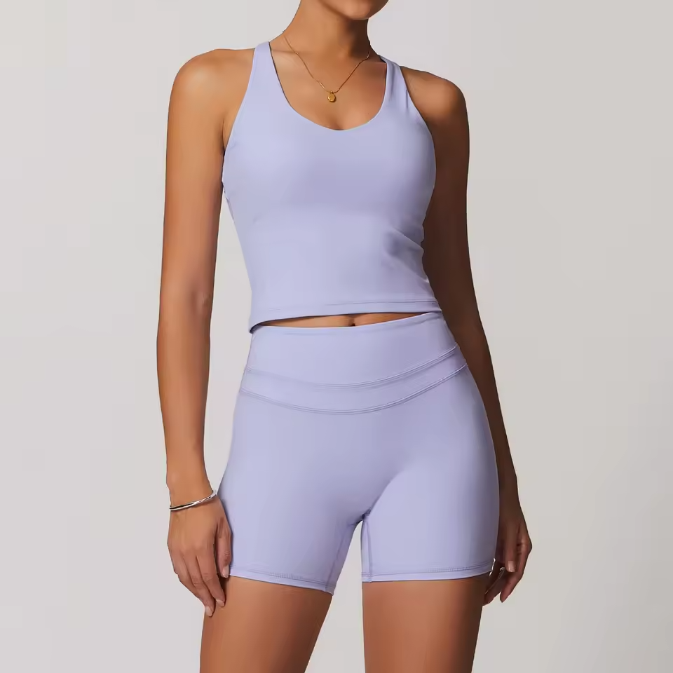 Women's Sports Vest + Shorts 2PCS Set