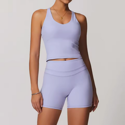 Women's Sports Vest + Shorts 2PCS Set